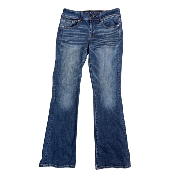 American Eagle Outfitters Denim - American Eagle Kick Boot Super Stretch Blue Denim Jeans Size 8 Regular